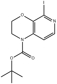 tert-Butyl 5-iodo-2,3-dihydro-1H-pyrido-[3,4-b][1,4]oxazine-1-carboxylate Struktur