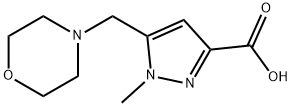 1H-Pyrazole-3-carboxylic acid, 1-methyl-5-(4-morpholinylmethyl)-, 1198439-06-3, 结构式
