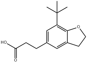 3-(7-tert-Butyl-2,3-dihydrobenzofuran-5-yl)propionic Acid Struktur
