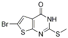 6-BROMO-2-(METHYLTHIO)THIENO[2,3-D]PYRIMIDIN-4(3H)-ONE, 1198475-40-9, 结构式