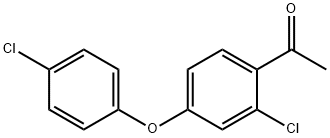 2'-クロロ-4'-(4-クロロフェノキシ)アセトフェノン 化学構造式