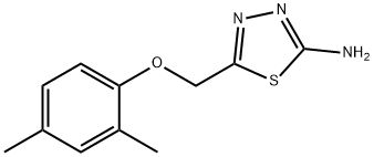 2-氨基-5-[(2,4-二甲基苯氧基)甲基]-1,3,4-噻二唑, 119869-04-4, 结构式