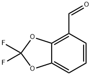 2,2-ジフルオロ-4-ホルミルベンゾジオキソール 化学構造式