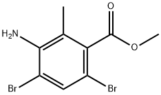 3-氨基-4,6-二溴-2-甲基苯甲酸甲酯, 119916-05-1, 结构式