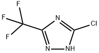3-クロロ-5-(トリフルオロメチル)-1H-1,2,4-トリアゾール 化学構造式