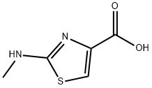 2-(甲基氨基)-1,3-噻唑-4-甲酸, 1199216-02-8, 结构式