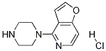 4-(piperazin-1-yl)furo[3,2-c]pyridine hydrochloride Struktur