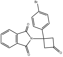 2-(1-(4-溴苯基)-3-氧代环丁基)异吲哚啉-1,3-二酮,1199556-87-0,结构式