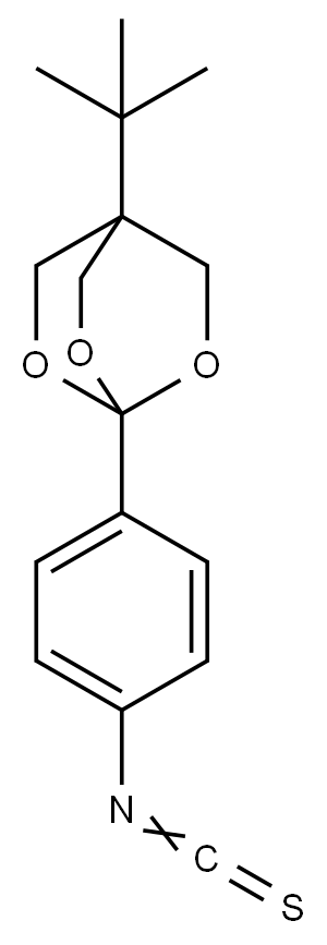 4-(t-butyl)-1-(4-isothiocyanatophenyl)-2,6,7-trioxabicyclo(2.2.2)octane Structure