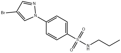 4-(4-Bromo-1H-pyrazol-1-yl)-N-propylbenzenesulfonamide Struktur