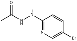 2-(N'-Acetylhydrazino)-5-bromopyridine 化学構造式