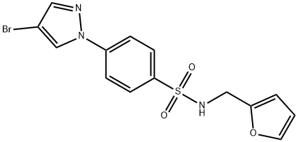4-(4-Bromo-1H-pyrazol-1-yl)-N-(furan-2-ylmethyl)benzenesulfonamide Struktur