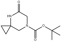 tert-Butyl 5-oxo-4,7-diazaspiro[2.5]octane-7-carboxylate Struktur