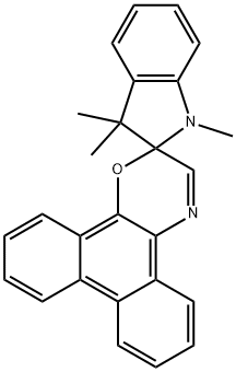 1,3-二氢-1,3,3-三甲基螺[2H-吲哚-2,3`-[3H]菲并[9,10-B](1,4)噁嗪] 结构式