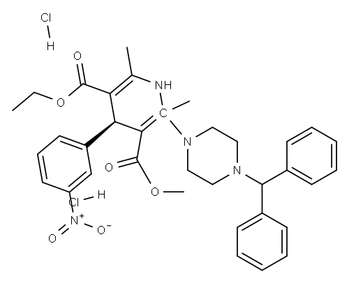 manidipine hydrochloride 化学構造式