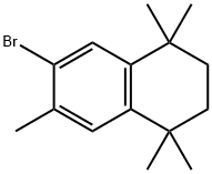 6-ブロモ-1,1,4,4,7-ペンタメチル-1,2,3,4-テトラヒドロナフタレン 化学構造式