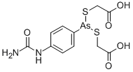2-[[4-(carbamoylamino)phenyl]-(carboxymethylsulfanyl)arsanyl]sulfanyla cetic acid Structure