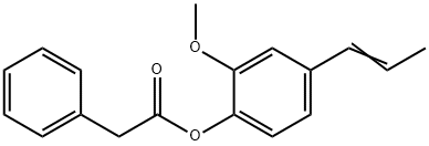 苯乙酸-2-甲氧基-4-(1-丙烯基)-苯基酯, 120-24-1, 结构式