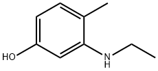 3-エチルアミノ-4-メチルフェノール 化学構造式