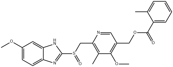 o-Toluoyl-5-hydroxy Omeprazole Structure