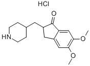 5,6-二甲氧基-2-(4-哌啶基甲基)-1-茚酮盐酸盐,120013-39-0,结构式