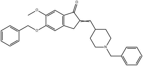 1-Benzyl-4-[(5-benzyloxy-6-methoxy-1-indanone)-2-ylidenyl]methylpiperidine Structure