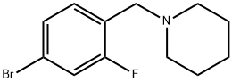1-[(4-Bromo-2-fluorophenyl)methyl]piperidine Struktur