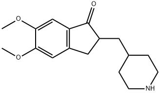 5,6-ジメトキシ-2-(ピペリジン-4-イル)メチルインダン-1-オン 化学構造式