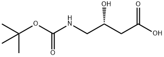 Butanoic acid, 4-[[(1,1-dimethylethoxy)carbonyl]amino]-3-hydroxy-, (3R)- (9CI) Struktur