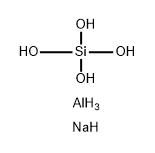けい酸/アルミニウム/ナトリウム,(1:1:1) 化学構造式