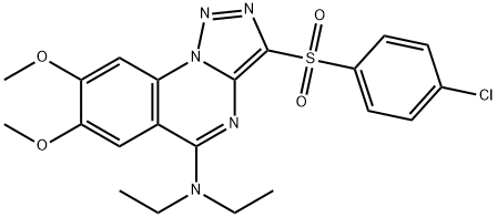 3-(4-chlorophenylsulfonyl)-N,N-diethyl-7,8-diMethoxy-[1,2,3]triazolo[1,5-a]quinazolin-5-aMine Structure