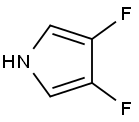 3,4-ジフルオロ-1H-ピロール 化学構造式