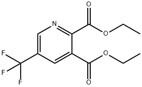 5-(トリフルオロメチル)ピリジン-2,3-ジカルボン酸ジエチル 化学構造式