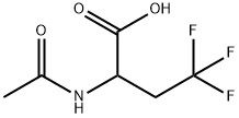 2-アセトアミド-4,4,4-トリフルオロブタン酸 化学構造式
