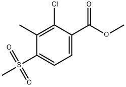 METHYL 2-CHLORO-3-METHYL-4-METHYLSULFONYLBENZOATE Structure