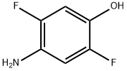 4-アミノ-2,5-ジフルオロフェノール 化学構造式