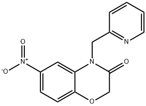 6-NITRO-4-(PYRIDINE-2-YLMETHYL)-1,4-BENZOXAZIN-3(4H)-ONE Structure