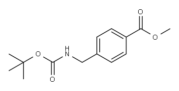 4-(BOC-氨甲基)苯甲酸甲酯,120157-96-2,结构式