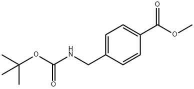 4-(BOC-氨甲基)苯甲酸甲酯,120157-96-2,结构式