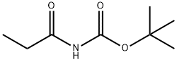Carbamic acid, (1-oxopropyl)-, 1,1-dimethylethyl ester (9CI) Struktur