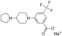 Benzoic acid, 3-(4-(pyrrolidin-1-yl)piperidin-1-yl)-5-(trifluoroMethyl)-, sodiuM salt 结构式