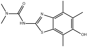 Urea,  N-(6-hydroxy-4,5,7-trimethyl-2-benzothiazolyl)-N,N-dimethyl- Structure
