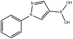 1-苯基-1H-吡唑-4-硼酸 结构式