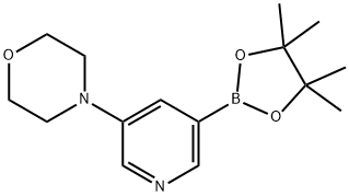 4-(5-(4,4,5,5-tetramethyl-1,3,2-dioxaborolan-
2-yl)pyridin-3-yl)morpholine 化学構造式
