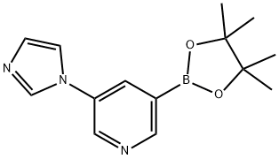 3-(1H-imidazol-1-yl)-5-(4,4,5,5-tetramethyl-1,3,2-dioxaborolan-2-yl)pyridine Structure