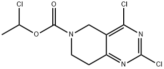 1-氯乙基 2,4-二氯-7,8-二氢吡啶并[4,3-D]嘧啶-6(5H)-羧酸,1201781-22-7,结构式