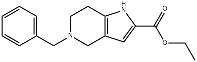5-苄基-4,5,6,7-四氢-1H-吡咯并[3,2-C]吡啶-甲酸乙酯 结构式