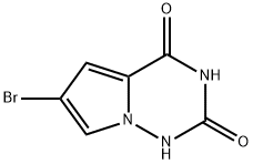 6-Bromopyrrolo[2,1-f][1,2,4]triazine-2,4-diol Struktur