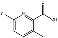 6-クロロ-3-メチル-2-ピリジンカルボン酸 化学構造式