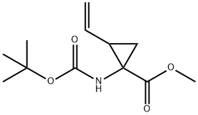 1-叔丁氧羰基-2-乙烯基环丙烷甲酸甲酯, 1201943-62-5, 结构式